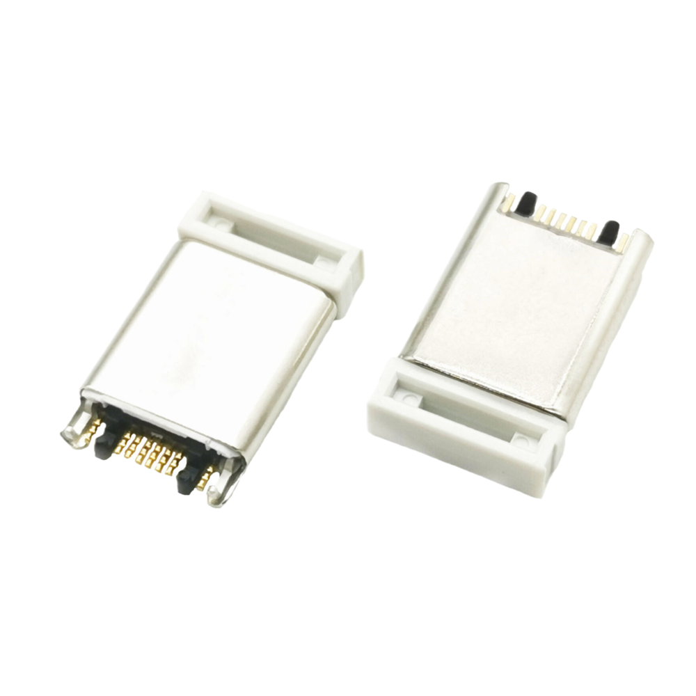 TYPE C 8P公头 沉板1.6MM 单排SMT L=10.8MM 镀金30U