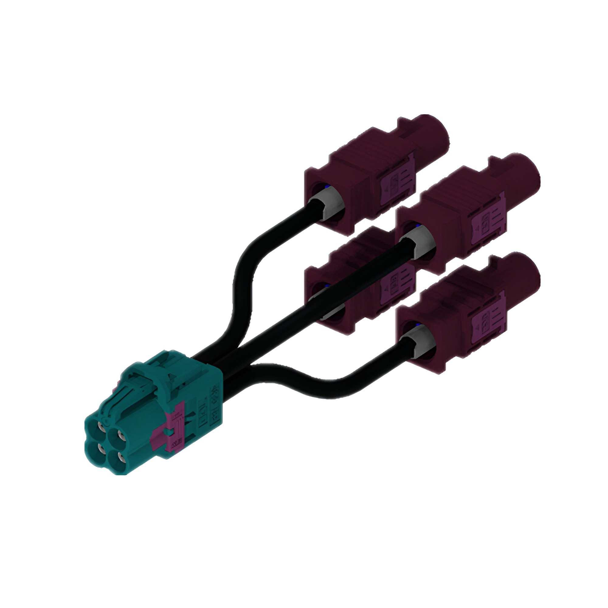 Mini fakra 4 in 1线束