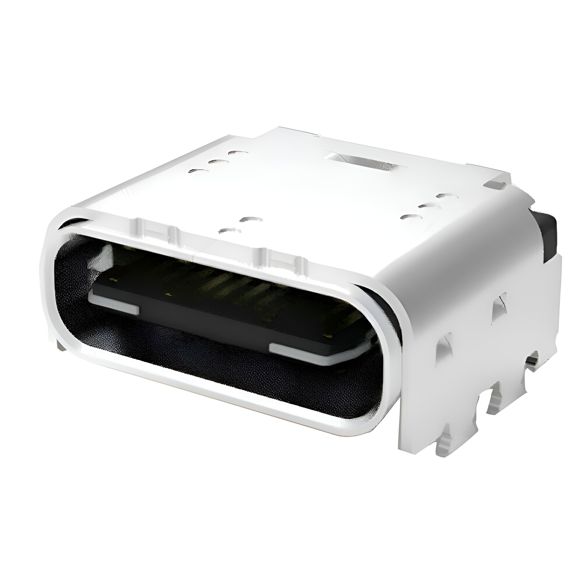 闪电USB 4.0 TYPE C 24P母座 板上双贴SMT 六脚插板 长度=8.05 双壳