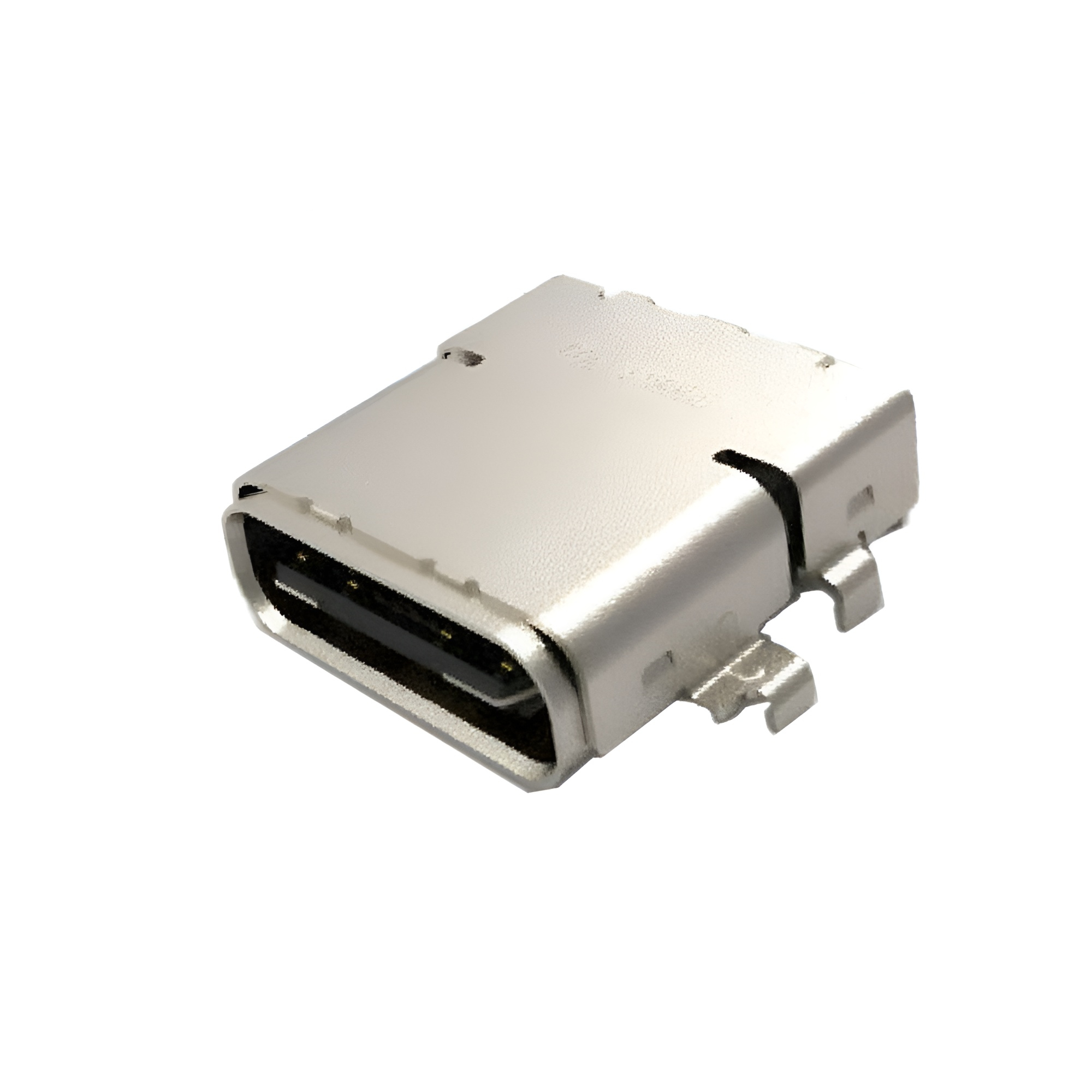 闪电USB 4.0 TYPE C 24P母座 六脚插板 沉板0.5MM 双排贴片SMT 长度L=9.9MM 双壳